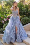 Andrea & Leo A1483 A-Line Gown Sheer Boned Bodice Strapless Fairytale – Prom Dress